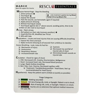 M.A.R.C.H. Card, front