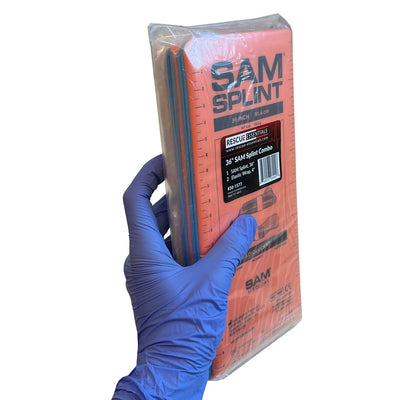 SAM Splint Combo Pack, packaged in hand
