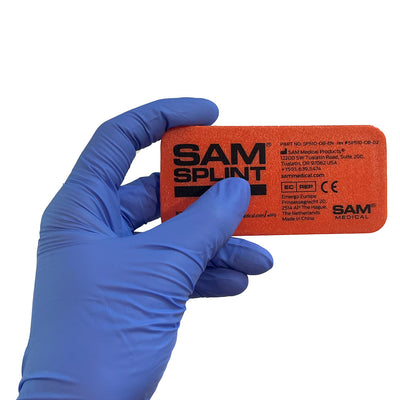 SAM Finger Splint, in hand