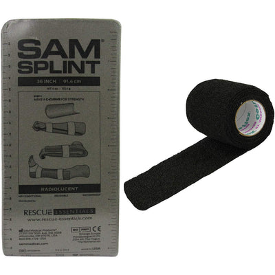 SAM® Splint Combo Pack, black wrap