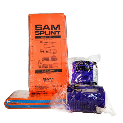 SAM® Splint Combo Pack (2 Orange/Blue 36" Splints & 2 Blue Cohesive Wrap)
