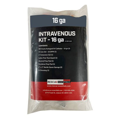  Intravenous Kit 16 gauge front