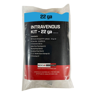  Intravenous Kit 22 gauge front