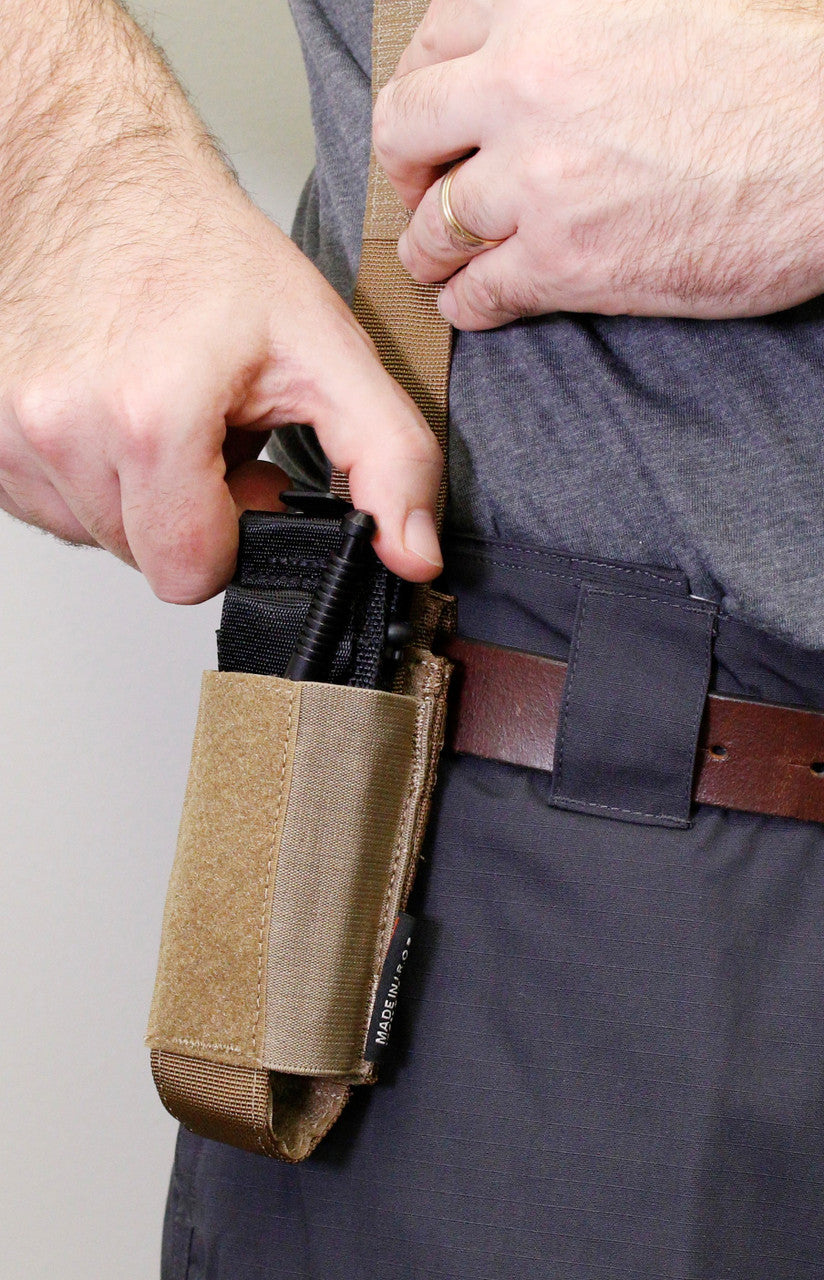 SOF Tourniquet with Holder in use on belt
