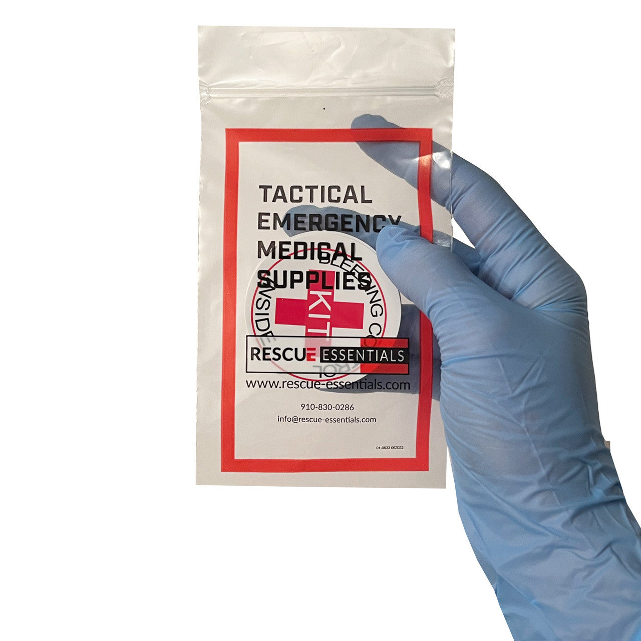 Bleeding Control Designation Stickers pack in hand