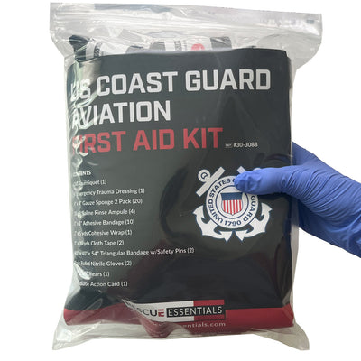 USCG Aircraft First Aid Refill Kit, in hand (front)
