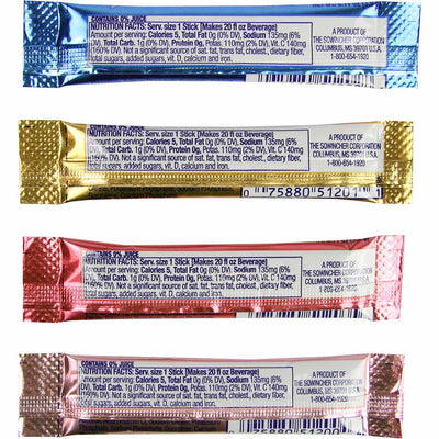 sqwinchers hydration powder, all flavors, back