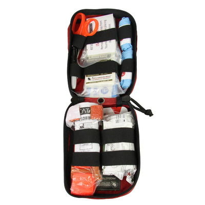 Bleeding Control Station individual IFAK showing contents inside of individual kit by rescue essentials