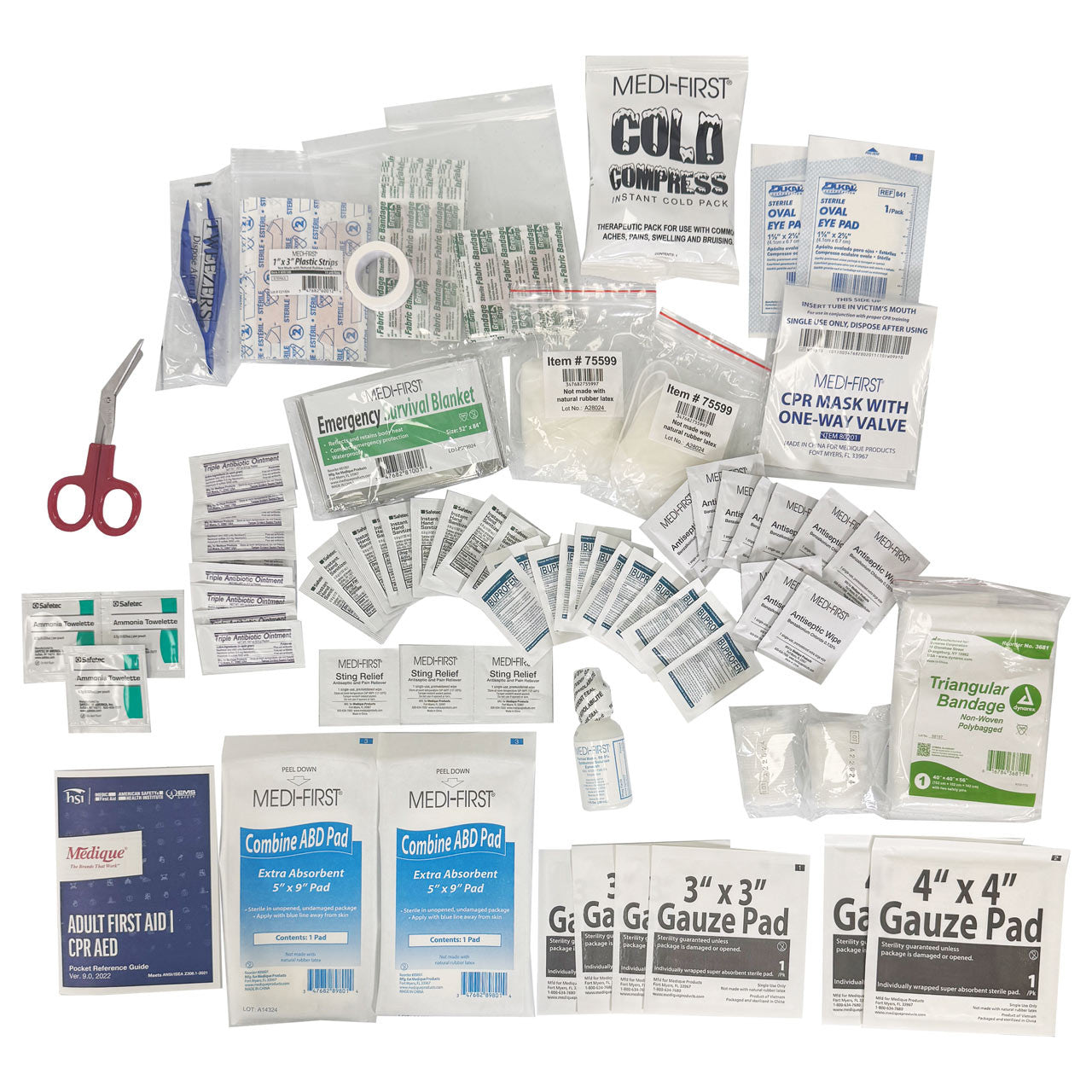 Class A ANSI Rated First Aid Kit - 25 Person