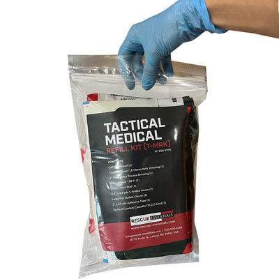 Tactical Medical Refill Kit, in hand (front)
