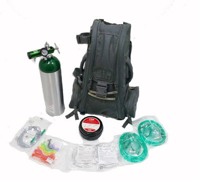 O2 Delivery Kit with Meret Bag contents laid out