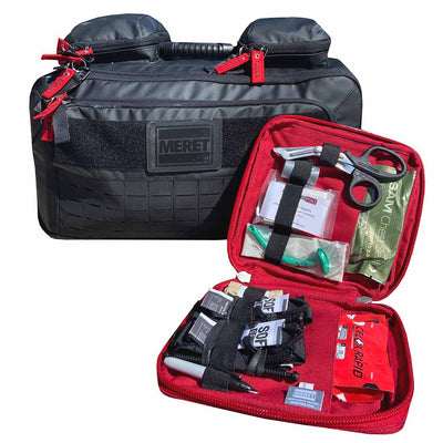 First Aid & Trauma (F.A.T.) Kit , trauma bag open view.