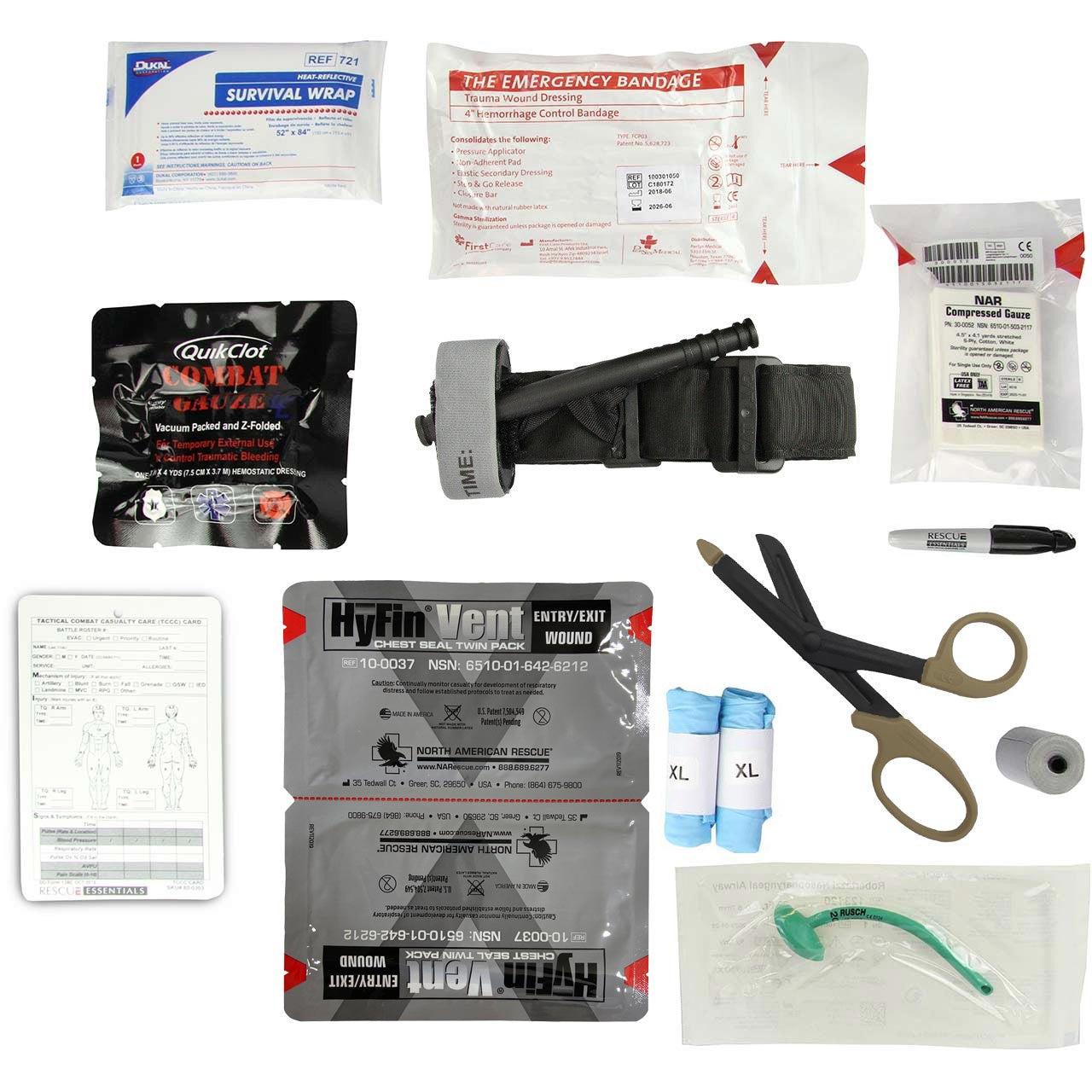 FLETC IFAK with Components Module components with CAT Tourniquet