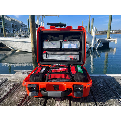 Marine Responder 920 Hard Case First Aid Kit open on dock
