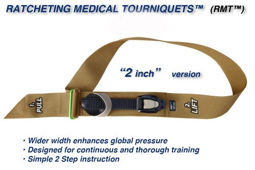  M2 2" Ratcheting Medical Tourniquet, Info graphic 
