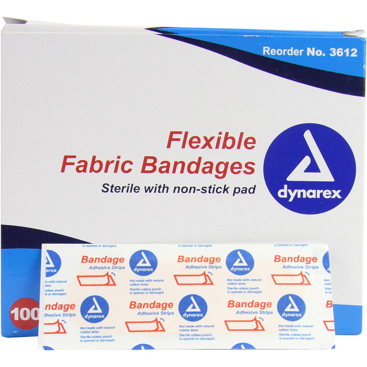Fabric Adhesive Bandage, box with bandage in front