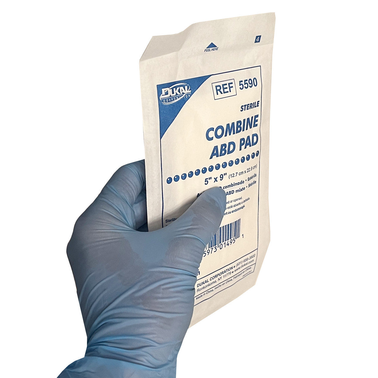 ABD Combine Pad, packaged in hand
