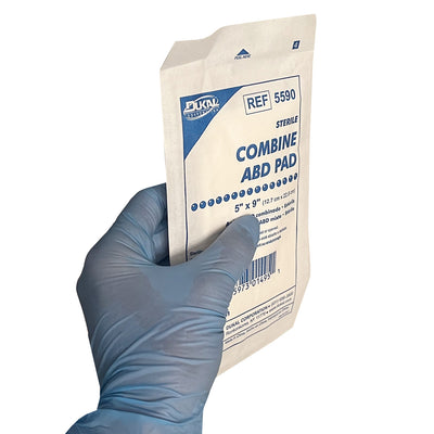 ABD Combine Pad, packaged in hand