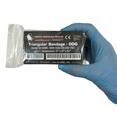 Triangular Bandage, in hand (front)