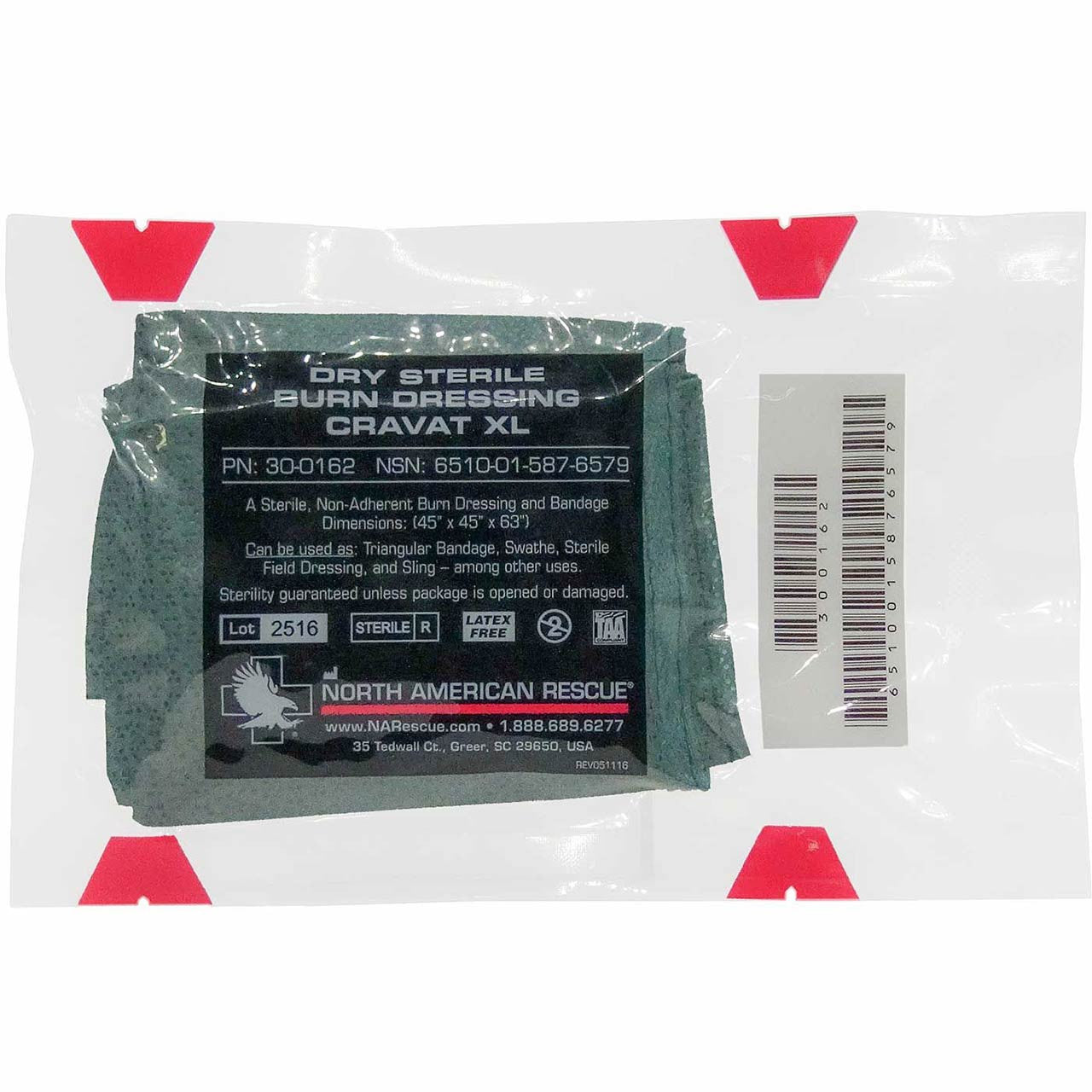 NAR Dry Sterile Burn Dressing, front of packaging
