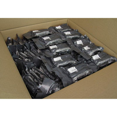 Israeli Emergency Bandage, 4" - Case of 100 by PerSys Medical shown in shipping box close up, israeli bandage