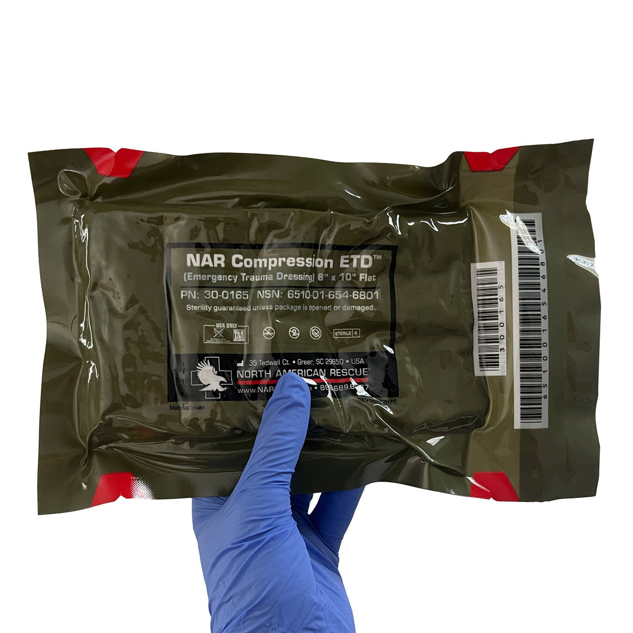 Emergency Trauma Dressing, in hand