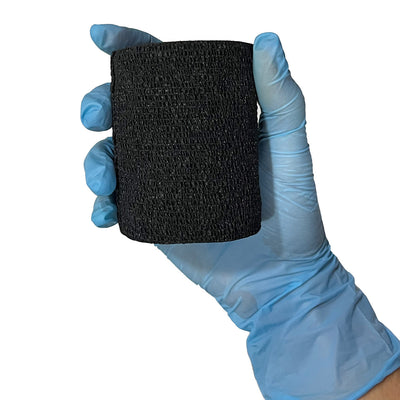 Black Cohesive Wrap, in hand