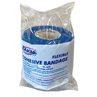 Blue Cohesive Wrap, in packaging