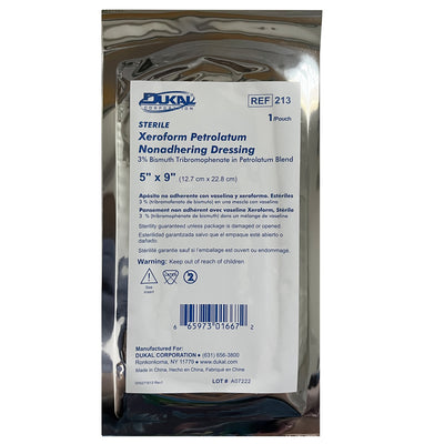 5" x 9" Petrolatum Impregnated Gauze Dressing, front of packaging