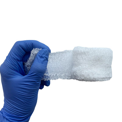 3 Ply Fluff Roll, being pulled