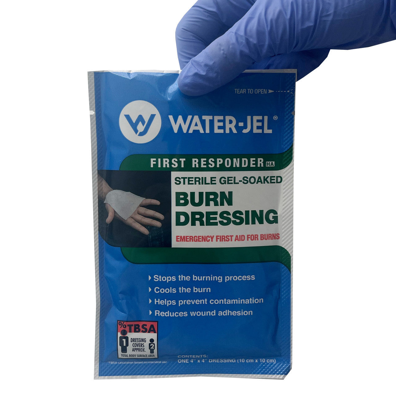 Burn Dressing, being held