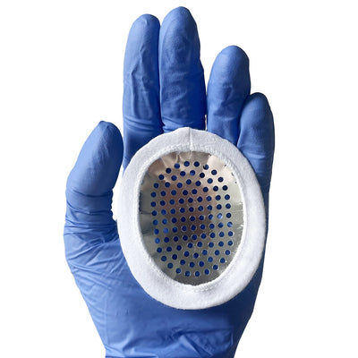 Fox Aluminum Eye Shield, held in hand back