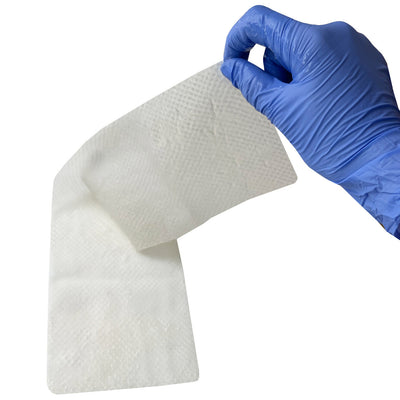 Water-Jel® Military Burn Dressing, being unfolded