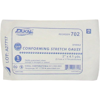 Conforming Stretch Sterile Gauze, front of packaging 