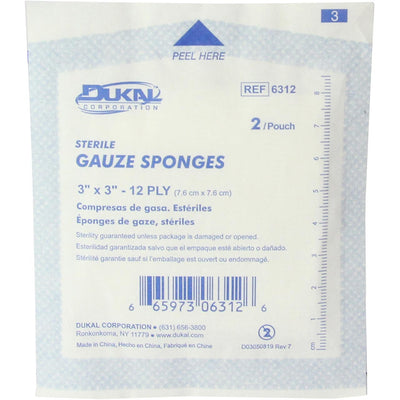 Gauze Sponges, front of unit