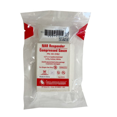 NAR Compressed Gauze by North American Rescue, In Package Front