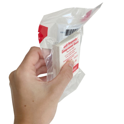 NAR Compressed Gauze by North American Rescue, In Package Side