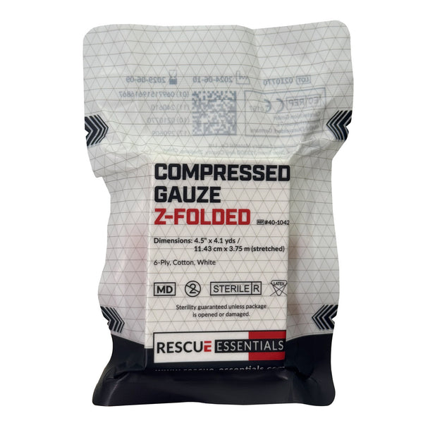 Compressed Gauze, Z-folded | Sterile Bandages | RE – Rescue Essentials