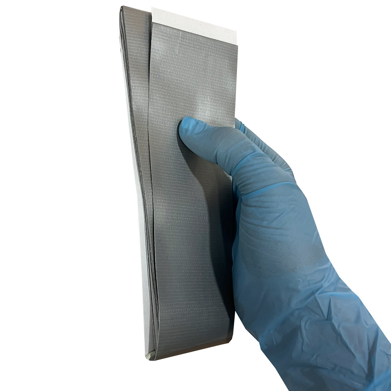 Peel-Away Duct Tape, folded in hand