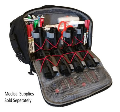 5.11 UCR Sling Pack, Black, open with example components packed