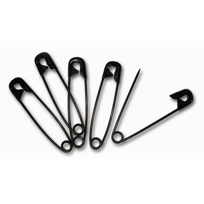 Black Safety Pins, 2" (5-pack) 