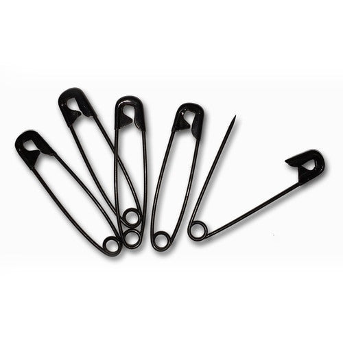 Black Safety Pins, 2" (5-pack) 