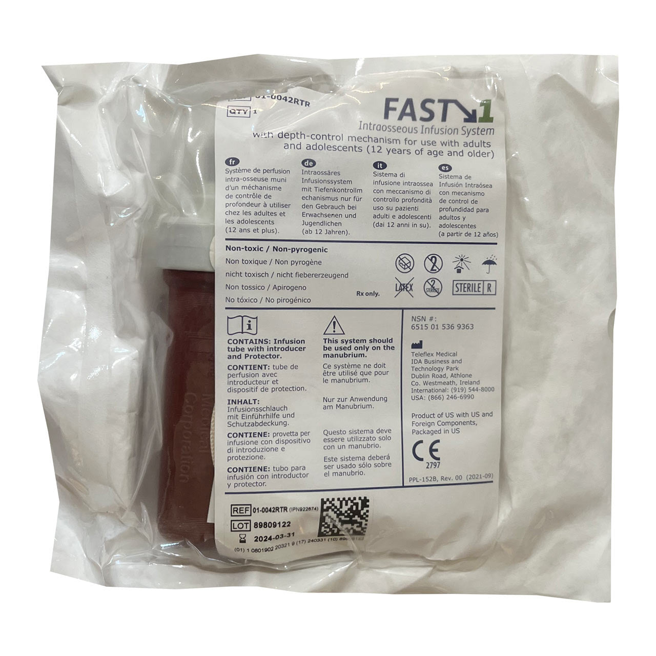 FAST1™ Intraosseous Infusion System, front of packaging