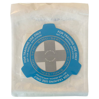 Simu-Seal Chest Seal Trainer, back of packaging