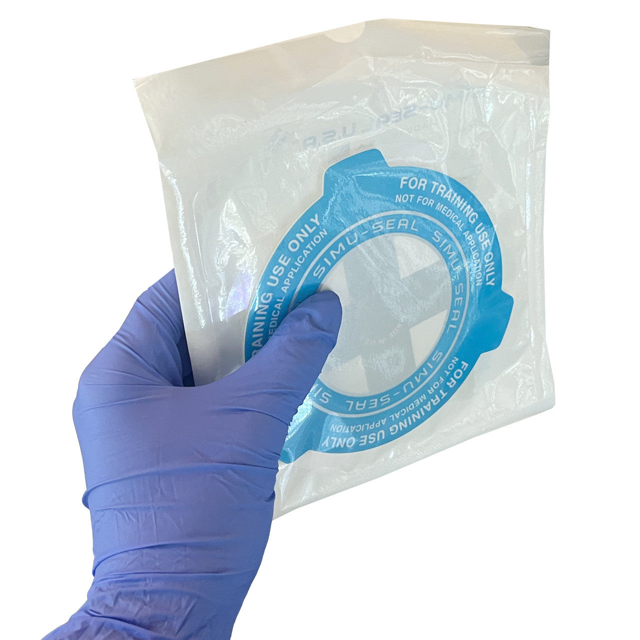 Simu-Seal Chest Seal Trainer, in hand