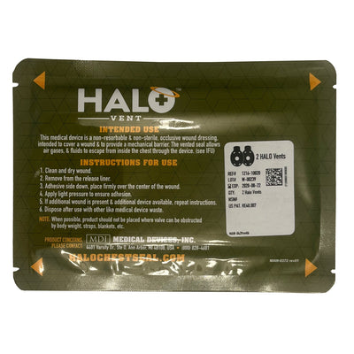 Halo Vent IFAK Chest Seal, packaged (front)