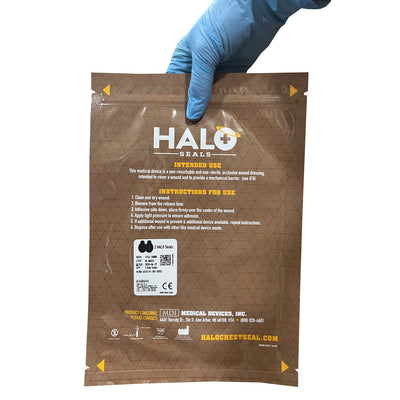 Halo Chest Seal, in hand