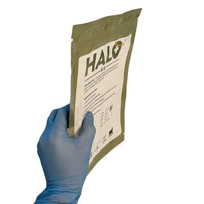 Halo XL Trauma Dressing, in hand