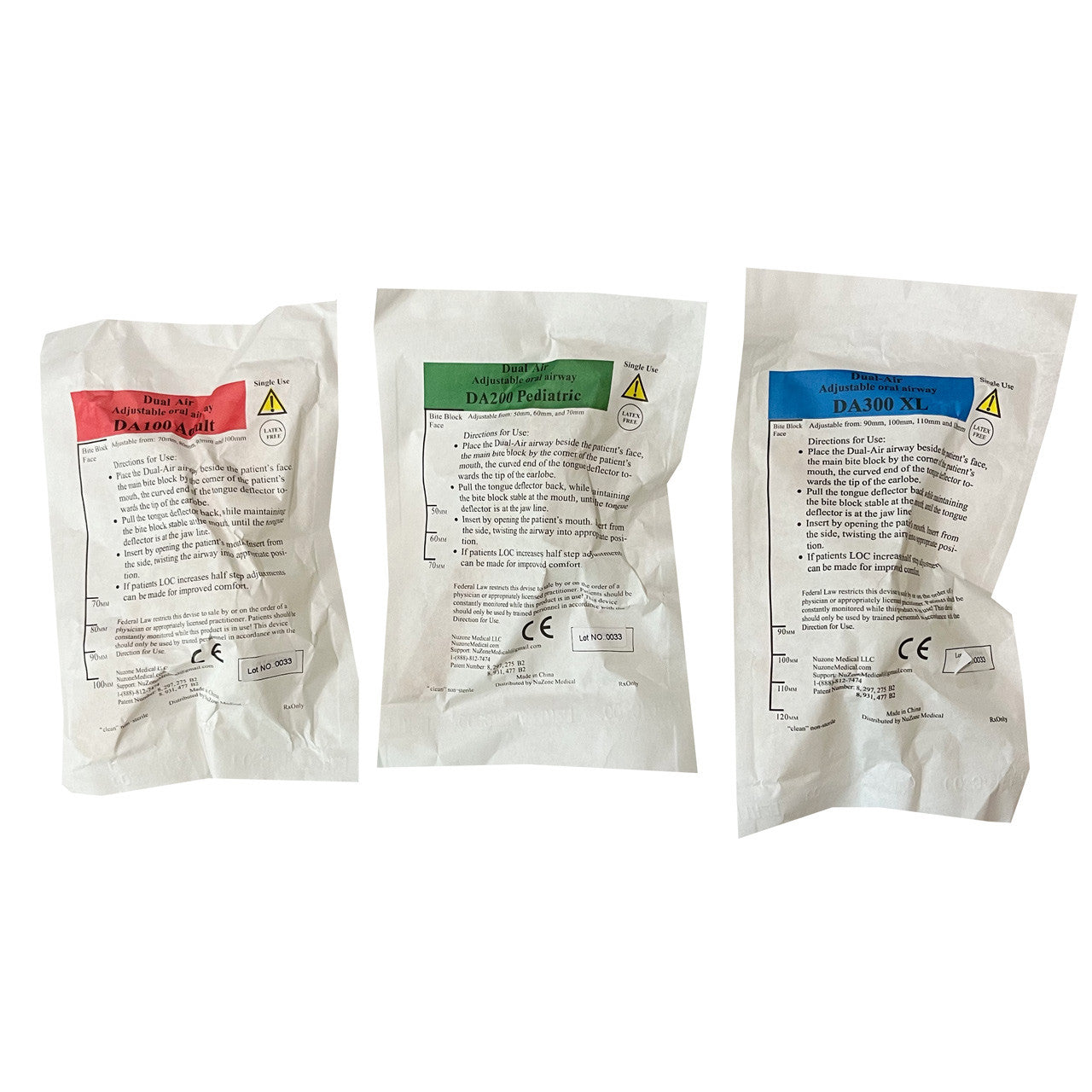 NuZone Dual-Air® Adjustable Oropharyngeal Airway, All Sizes Front