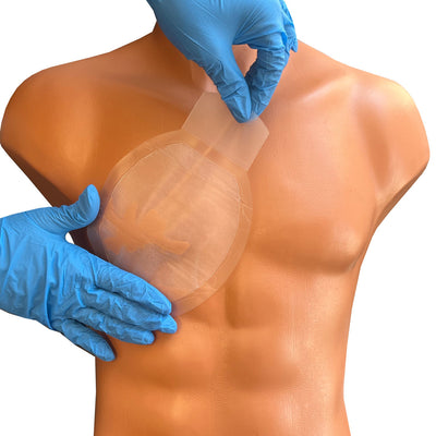 Halo Chest Seal, in use